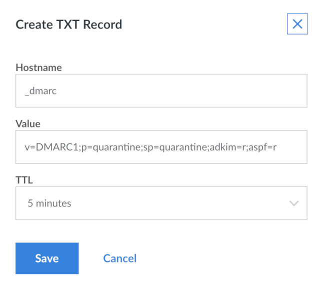 Linode DNS Manager add DMARC TXT record Linode DNS Manager add DMARC TXT record