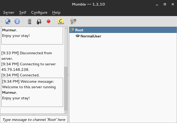 Connected as Normal User. Connected as Normal User.