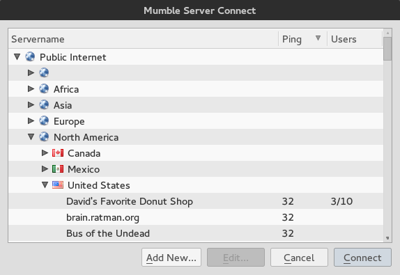 Server List Server List
