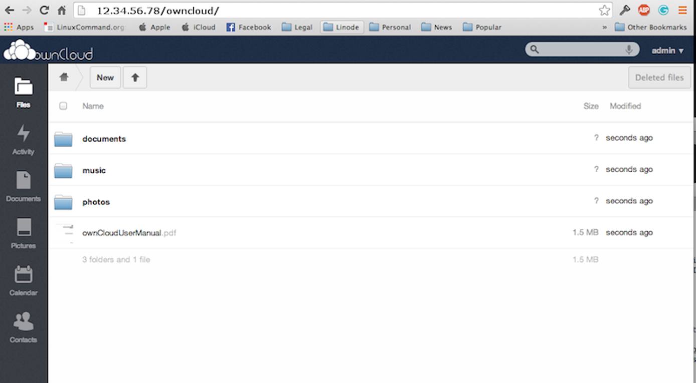 Accessing ownCloud. Accessing ownCloud.