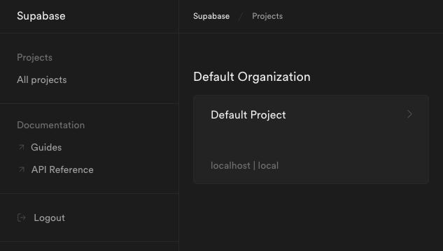 Supabase dashboard Supabase dashboard