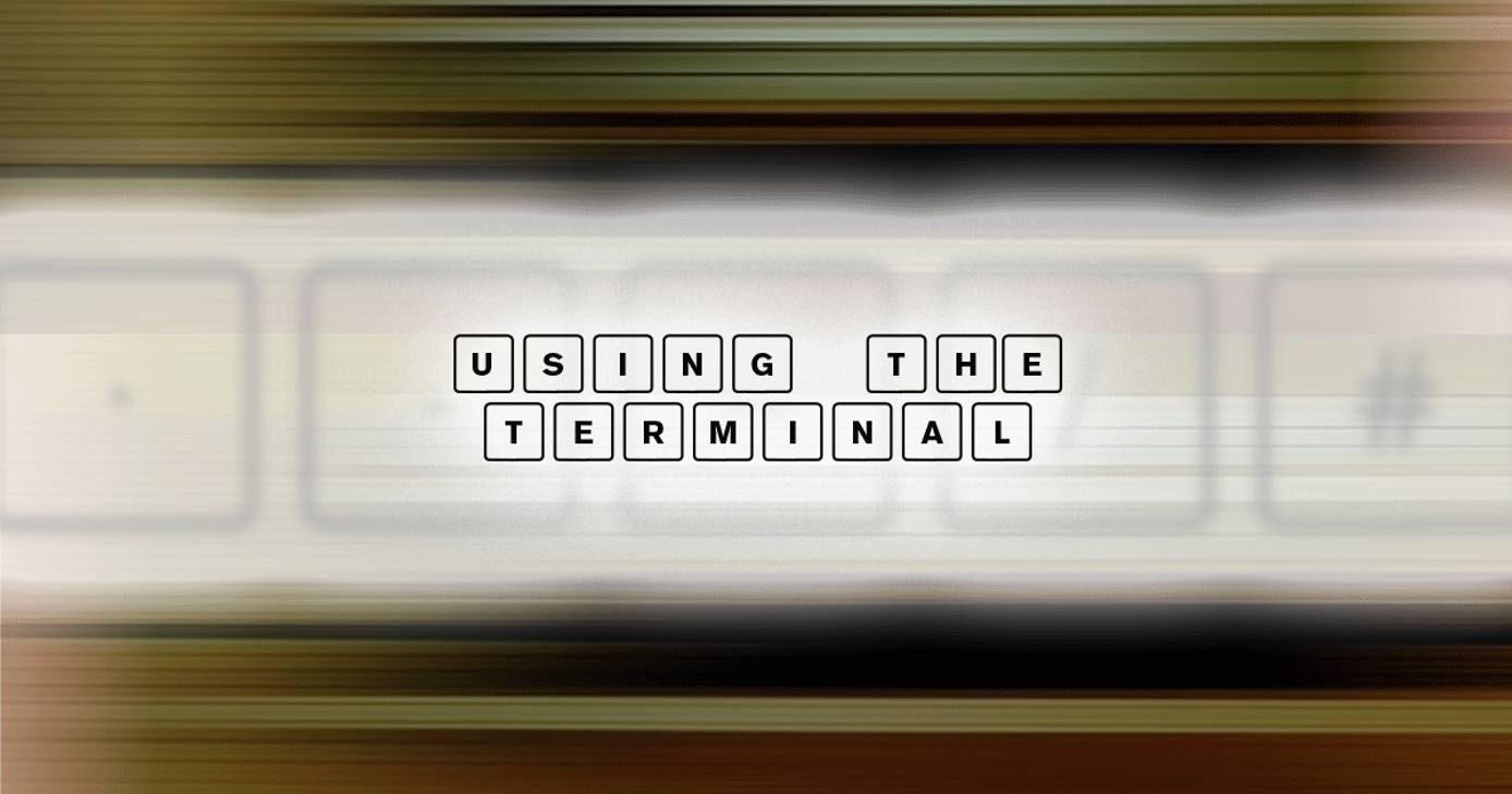 Using the Terminal Using the Terminal